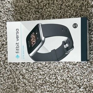 Fitbit Versa Lite Edition Smartwatch - Charcoal and Silver
